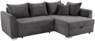 Wohnlandschaft Berlin / Boomer , Stoff , Grau , 236 x 81 x 160 cm