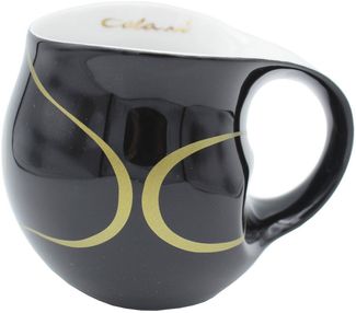 Colani dekorierte Kaffeetasse Loop Schwarz - Gold