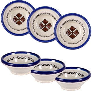 Marrakesch Orient & Mediterran Interior Dekotablett 6er Set Marokkanische Tapas Schalen Schälchen Zituna (6 St), Handarbeit