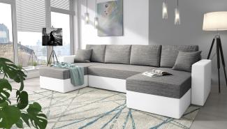 Stylefy Rubicon Wohnlandschaft Kunstleder Stoff Grau