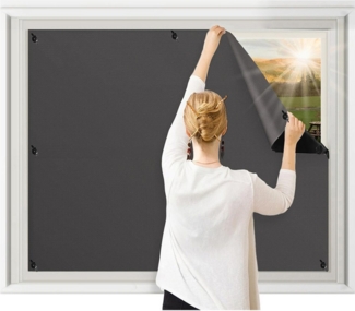 Verdunklungsrollo Verdunklungsrollo Ohne Bohren,verdunkelungsvorhang sonnenschutz, BTTO V&G, verdunkelnd, Portable Verdunklungsfolie Für Fenster,100% Dachfenster Verdunkelung