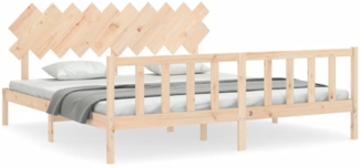 vidaXL Massivholzbett ohne Matratze 200x200 cm Kiefer 3193486