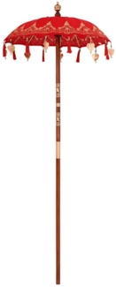 vidaXL Balinesischer Sonnenschirm Rot (90-100) x 260 cm 42006466