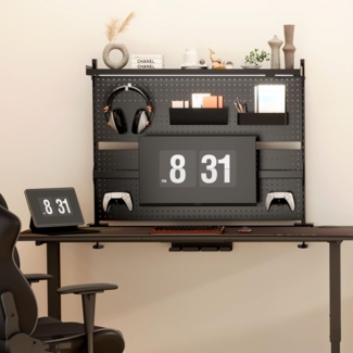 EUREKA ERGONOMIC RGB LED Schreibtisch Steckpanel Dual Monitor Ständer