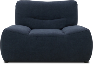 DOMO Collection Cesena, Sessel, Microfaser dkl. Blau, 122 cm
