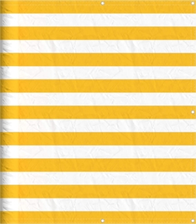 vidaXL Balkon-Sichtschutz Gelb und Weiß Gestreift 120x800 cm 42002046
