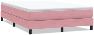 vidaXL Boxspringbett ohne Matratze Rosa 160x210 cm Samt 3315836