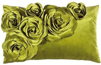 PAD Kissenhülle Samt Floral Light Green (30x50 cm) 10154-G25-3050