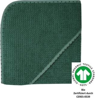 Wörner Kapuzenhandtuch at home pinie Kapuzenbadetuch 80/80, Frottee (1-St), Biobaumwolle, Strick-Optik