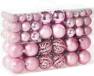 Weihnachtskugel 100er Set VANERN Rosa