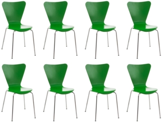 CLP 8er Set Besucherstuhl Calisto stapelbar,grün