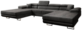 Luxusbetten24 Schlafsofa Designer Sofa Calvera U, mit Schlaf- und Klappfunktion
