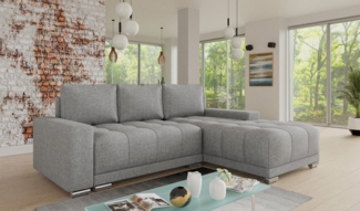 Ecksofa Pavo mit Schlaffunktion und Bettkasten - L-Form Couch mit Bonell-Federkern, Polsterecke, Couchgarnitur, Eckcouch, Sofa, Sofagarnitur (Sawana 21)
