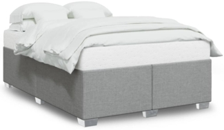 vidaXL Bettgestell ohne Matratze Hellgrau 140x190 cm Stoff 3284471