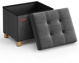 Songmics Sitzhocker, Sitzbank 32 x 40 x 33,5 cm klappbare Sitztruhe 300kg belastbar