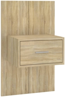 vidaXL Wand-Nachttisch, Holzwerkstoff, 80 x 32,5 x 48,5 cm, Sonoma