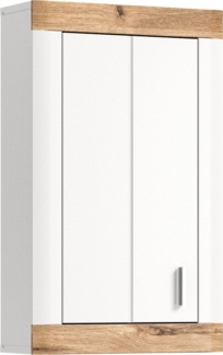 Newroom Hängeschrank Bellatrix Bad Hängeschrank Weiß Matt Wandschrank Badezimmerschrank Landhaus Ska...