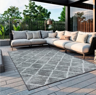 OTTO home Teppich Veyla, LAGERRÄUMUNG!, rechteckig, Höhe: 8 mm, Rauten Muster, In- und Outdoor geeignet, Terrasse & Balkon