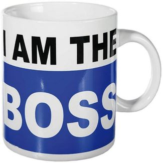 Out of the Blue Tasse XL-Tasse i am the boss Kaffeebecher Kaffeetasse Jumbotasse, Keramik