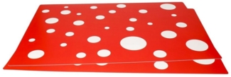 MamboCat Platzset 2er Set Tischset rot mit weißen Punkten 45 x 32 cm