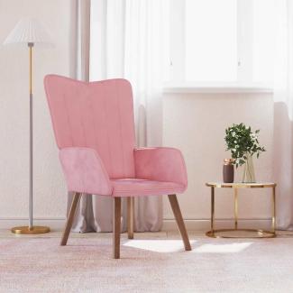 vidaXL Relaxsessel Rosa Samt [327659]