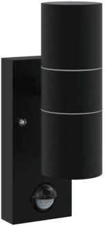 vidaXL Außenwandleuchte Schwarz 7 x 10 x 22 cm Edelstahl 4005997
