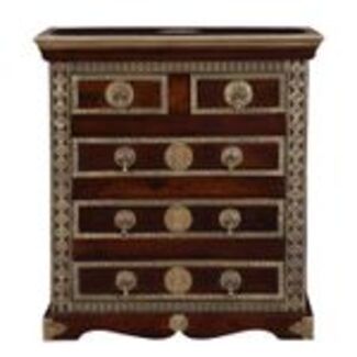 Orientalische Kommode Malek Braun