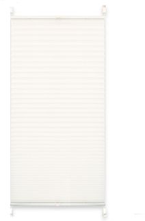 Wabenplissee Verspannt mit Klemmträgern ohne Bohren Verdunklung 80 x 220 cm weiß