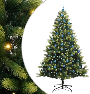 vidaXL Künstlicher Klapp-Weihnachtsbaum mit 300 LEDs Grün 240 cm 3396016