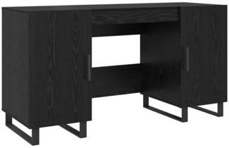 vidaXL Schreibtisch mit Regal Schwarz Eichen-Optik 140 x 50 x 75 cm 879530