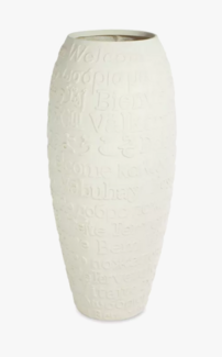 Welcome Bodenvase mit Schriftzug Willkommen Ø 52 cm, Höhe 120 cm