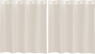 vidaXL Voile Vorhänge mit Ösen 2 Stk. Creme 140x140 cm 4102071