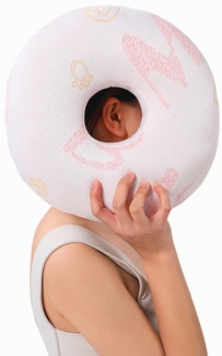 Coonoor Microfaserkissen Piercing Ohrloch-Kissen, Donut Kissen Piercing mit Ohrloch, Seitenschläferkissen, Kissen Seitenschläfer