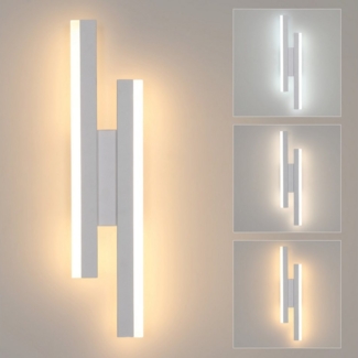 Goeco Wandleuchte Acryl-Wandlampe,16W LED-Energiesparlampe,3 Lichtfarben,Schlafzimmer