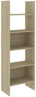 vidaXL Bücherregal Sonoma-Eiche 60 x 35 x 180 cm Spanplatte [803410]
