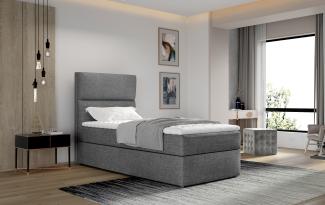 Arco 90x200, Boxspring Bett, Grau