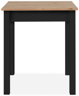 Esstisch >Capri< in Dekor Artisan Eiche / schwarz - 60x76x67cm (BxHxT)