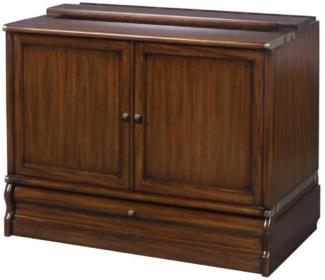 Casa Padrino Luxus Mahagoni Bücherschrank mit 2 Türen und Schublade Dunkelbraun 86 x 47 x H. 68 cm - Luxus Büromöbel