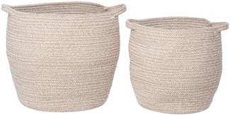 House Nordic Körbe, Baumwolle, beige, 2er-Set