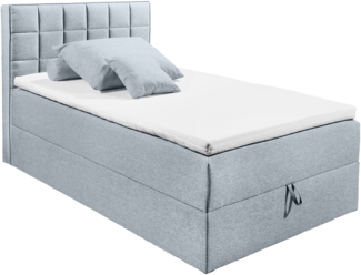 Polsterbett >ALASKA 2< Liegefläche 120x200cm, pastellblau - 120x123x213 (BxHxT)