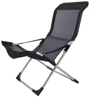 Sessel Fiesta aus Aluminium, Schwarz