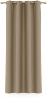 Bestlivings Blickdichte, Gardine mit Ösen, in vielen Größen und Farben Sandgrau 140x225 cm