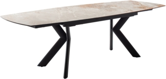Esstisch Ossana - ausziehbar - Keramik, Grau