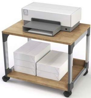 Durable Druckertisch BxTxH600x477x432mm auf Rollen silber/buche