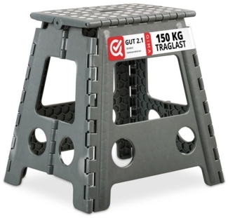 Klapphocker faltbar XL hellgrau 2er Set 10036395