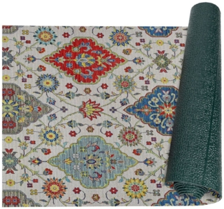 ANRO Küchenläufer GreenLine Teppichläufer Textil, Rechteckig, Höhe: 3 mm, Bodenläufer 350cm Vita Bunt pflegeleicht