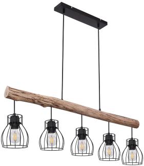 LED Hängeleuchte, Käfig Design, Holz, L 100 cm, MINA