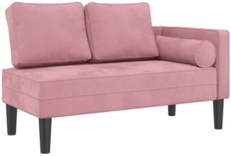 vidaXL Chaiselongue mit Kissen Rosa Samt