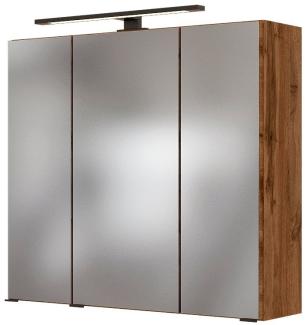 welltime Spiegelschrank Luena Breite 70 cm, mit 3D-Effekt, dank drei Spiegeltüren