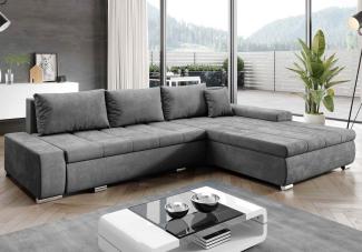 Furnix Ecksofa DARCELLE Polsterecke mit Schlaffunktion Bettkasten Kissen Couch L, 297x85x210cm